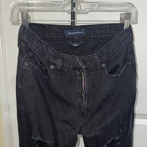 Aeropostale Charcoal Ripped Jeans